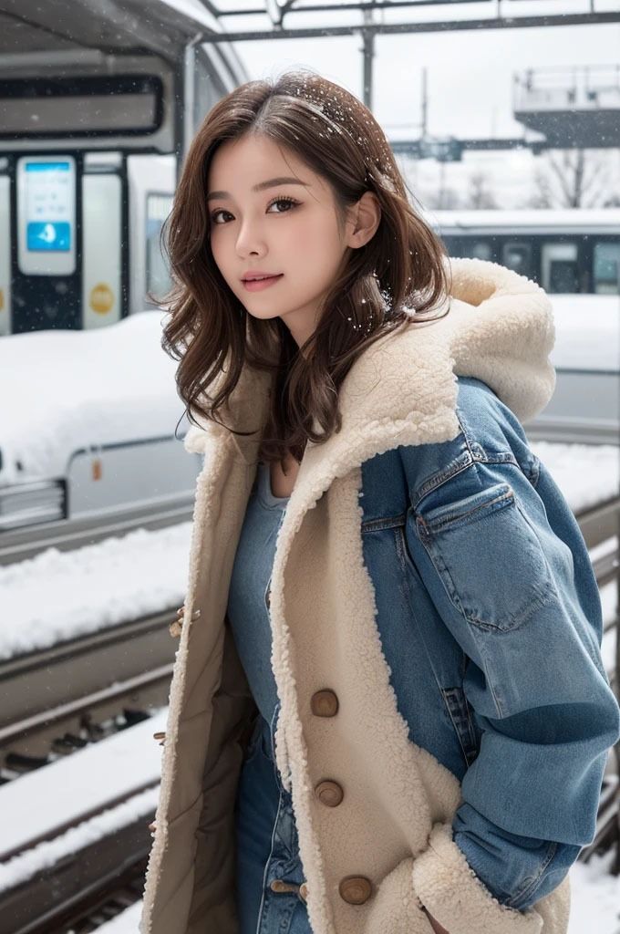 旅立ちの前に〜駅の待合室で紡ぐひととき AI写真集 - サンプル画像 1