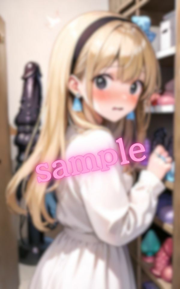 金髪美女の初めてのおもちゃ - サンプル画像 2