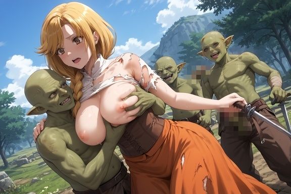 エ◯リ・エ◯ット、自分が召喚したゴブリンに◯辱される - サンプル画像 1