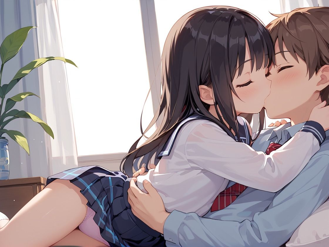 性に興味津々のつるぺた〇女はセックスを覚える - サンプル画像 1