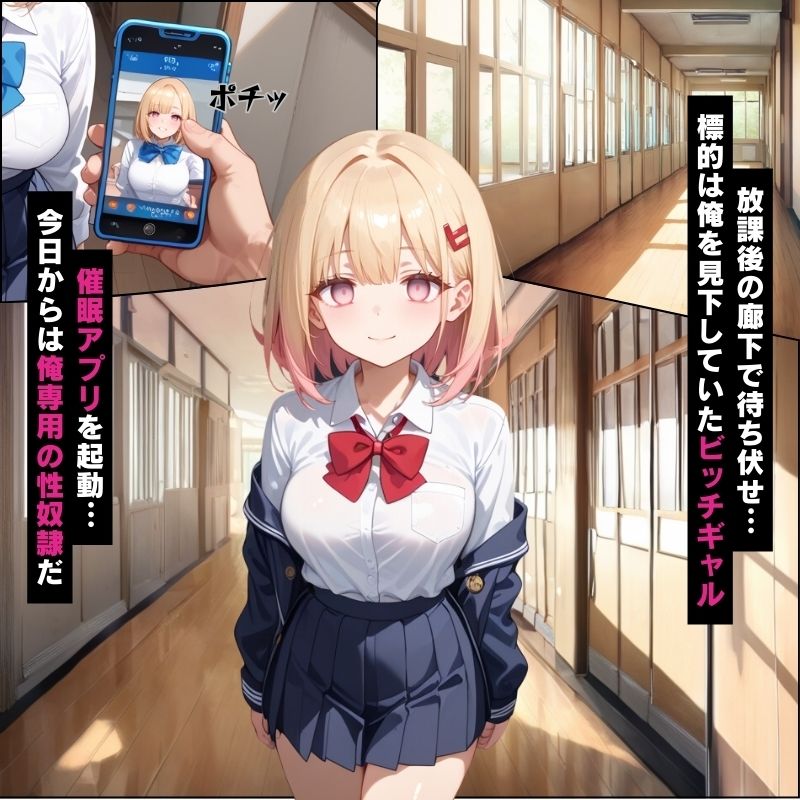 生意気ギャルが催●アプリで支配し奴●化…トイレで快楽漬けにした話【セリフ付き】 - サンプル画像 1