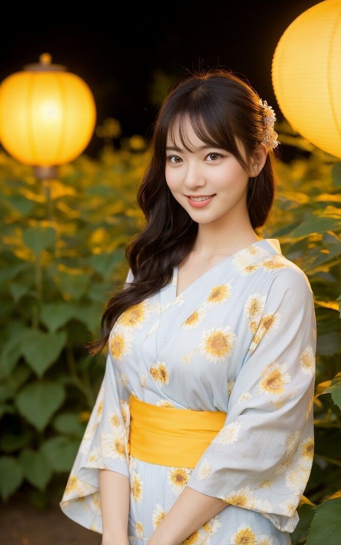 【美女名録】vol2.15 向日葵の夜──ひまわり畑で待つ君 206枚【AIグラビア写真集】 - サンプル画像 1