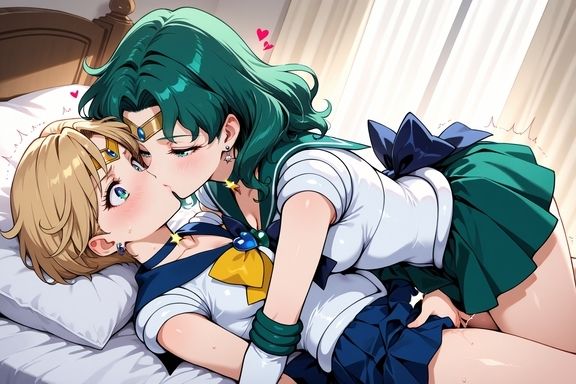 セーラーウラ◯スとネ◯チューンの百合プレイ - サンプル画像 2