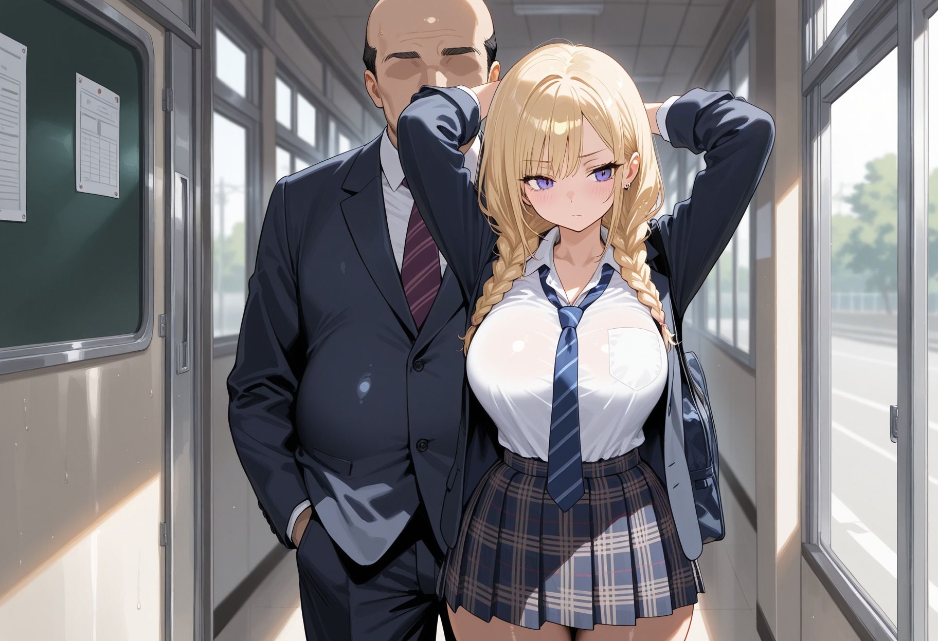 SNSで見つけたJK巨乳娘ちゃんの性支配 - サンプル画像 1
