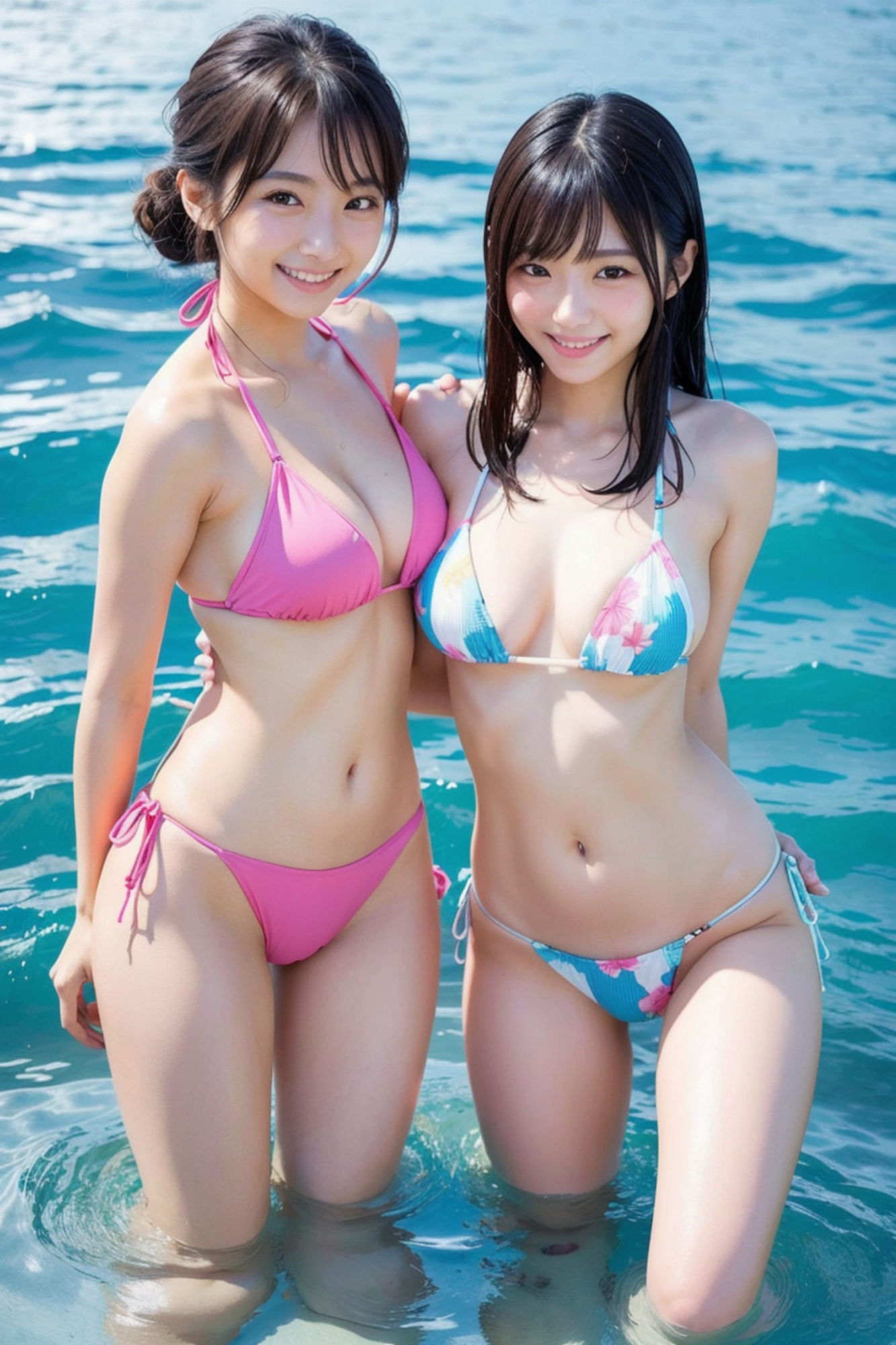 プレミアム美少女2人組 水着パート2 画像集 - サンプル画像 2