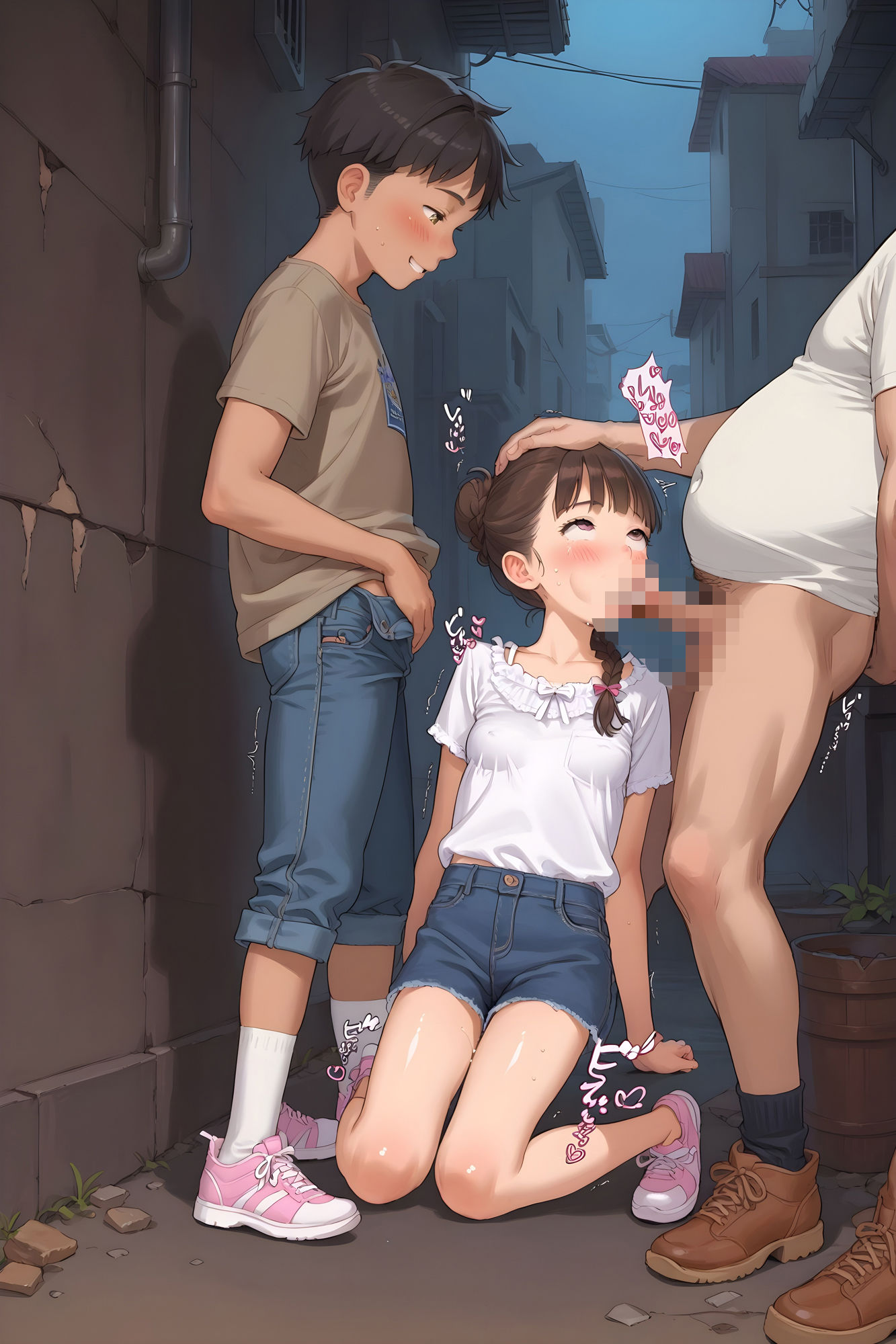子〇たちの初めての路地裏廃墟♪ - サンプル画像 5