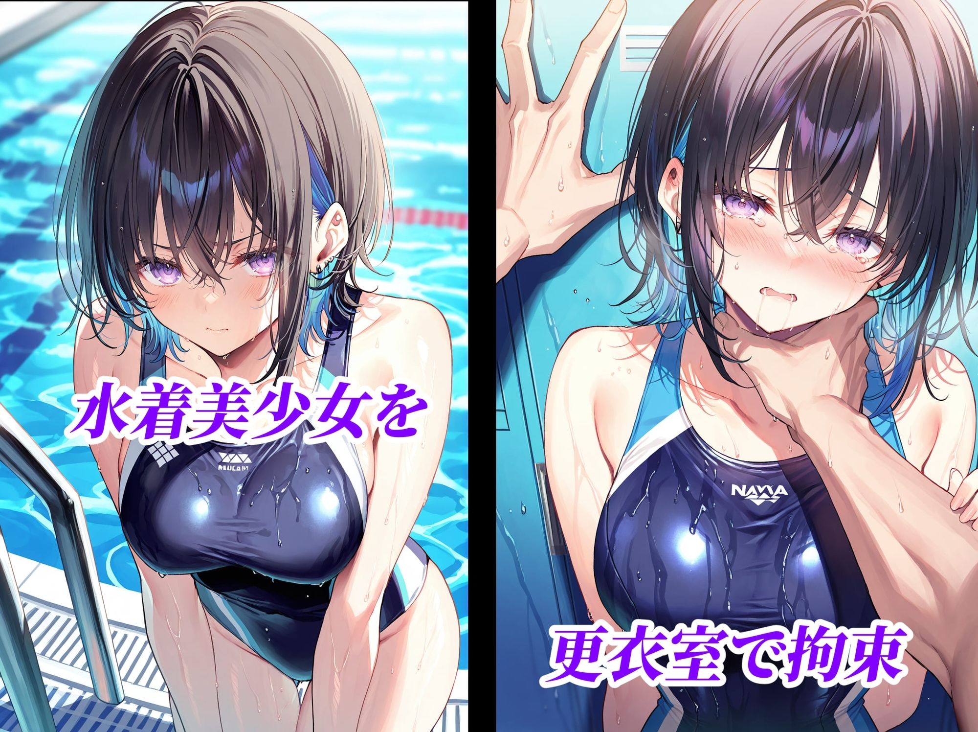 水着JK媚薬で強●発情 - サンプル画像 1
