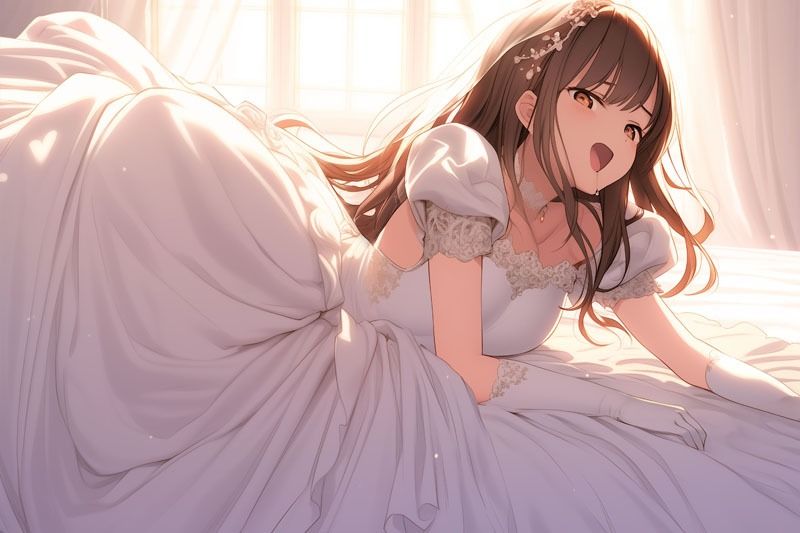 純白の陶酔 〜ウエディングドレスに抱かれる至福の瞬間〜(ドレス美少女38)【全年齢対応版】 - サンプル画像 5