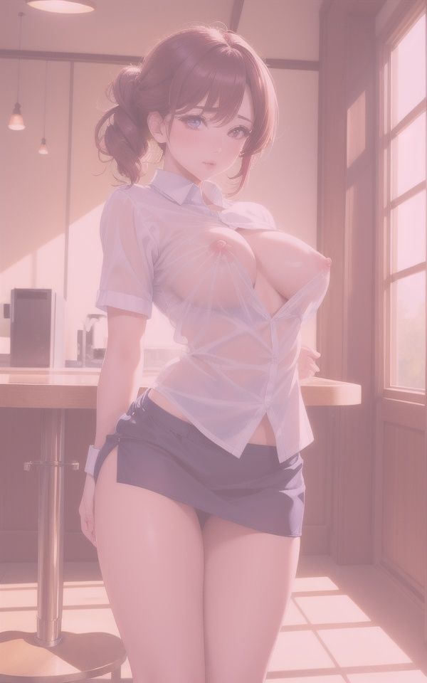 美巨乳露わ 超絶SEXYウェイトレス - サンプル画像 5