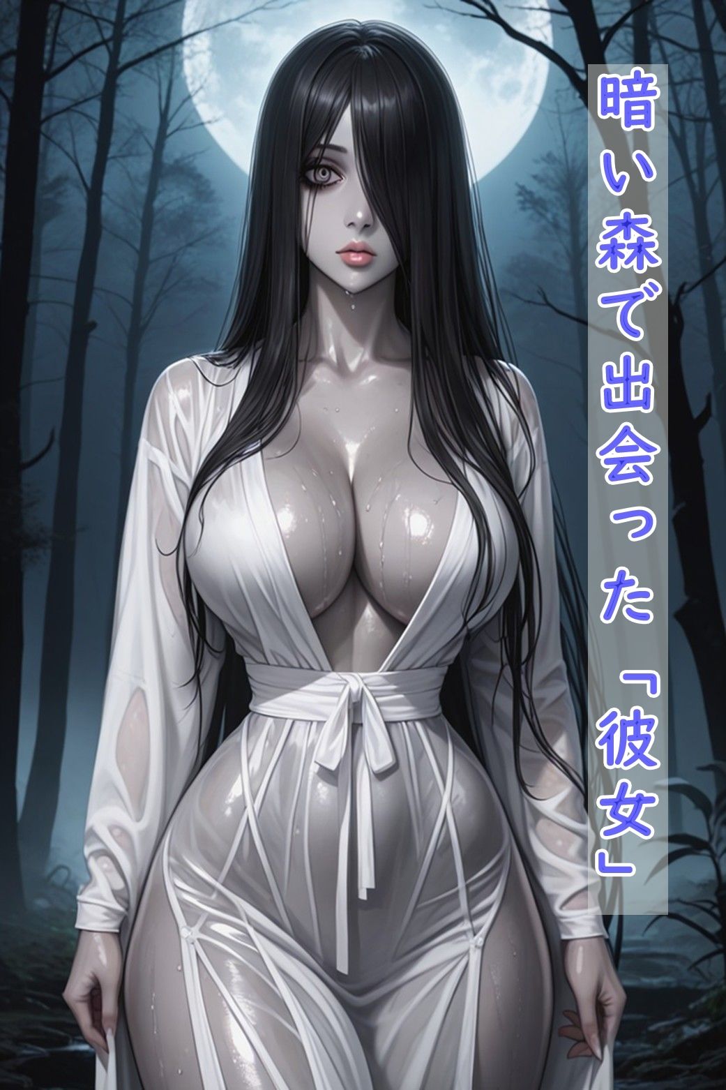 暗い森の女幽霊 - サンプル画像 1