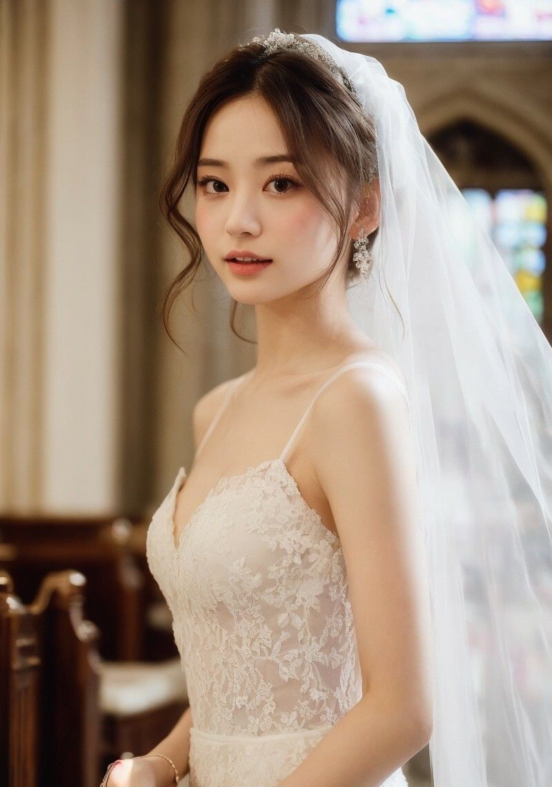【美女名録】vol1.17 白い約束──その夜に永遠を誓う 177枚【AIグラビア写真集】 - サンプル画像 1