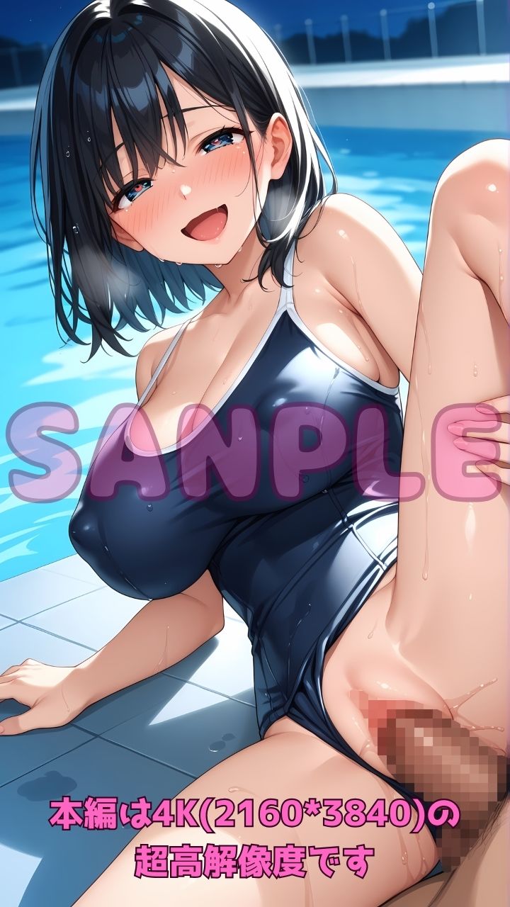 深夜のスク水部〜プールで禁断レッスン〜 - サンプル画像 5