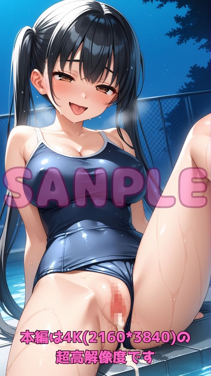 深夜のスク水部〜プールで禁断レッスン〜 - サンプル画像 9