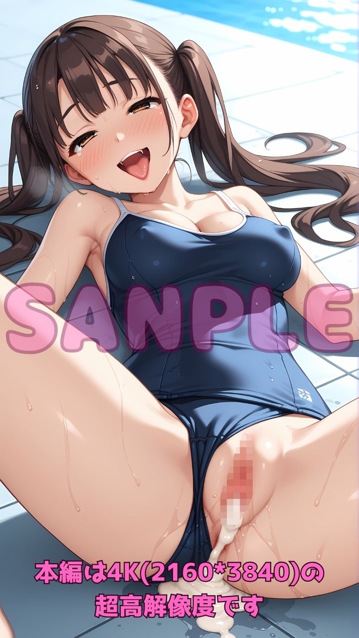深夜のスク水部〜プールで禁断レッスン〜 - サンプル画像 10