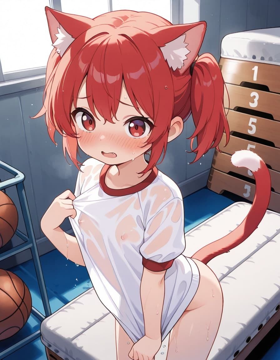 (ロリ)体育倉庫でえっち - サンプル画像 1
