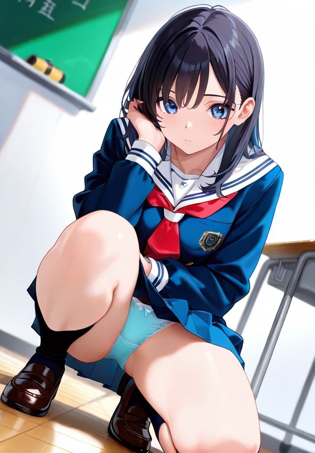 PantyCollectionVII JKしゃがみパンチラ2 - サンプル画像 1