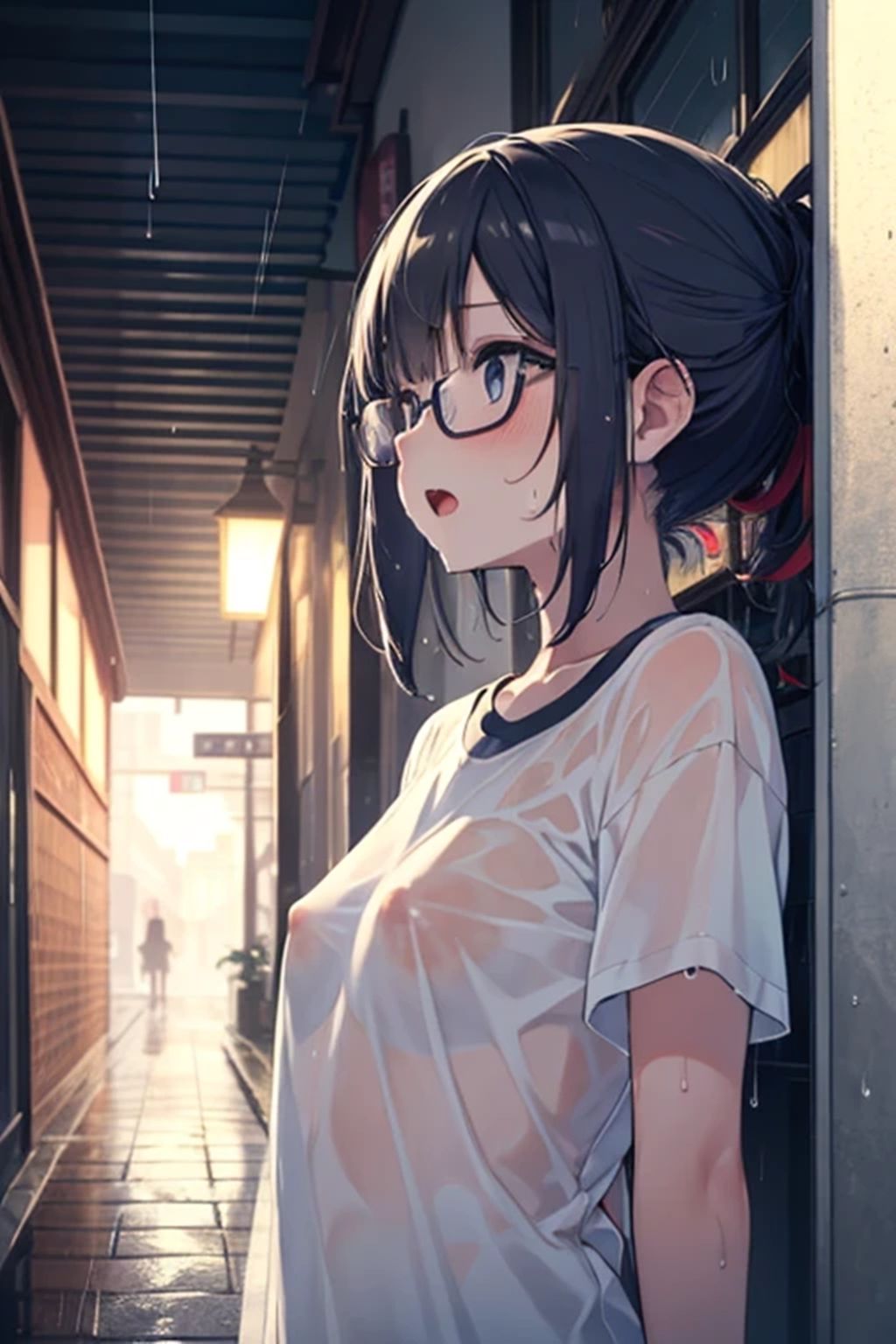 雨やどり〜あのー、乳首透けちゃってますよ?〜 - サンプル画像 1