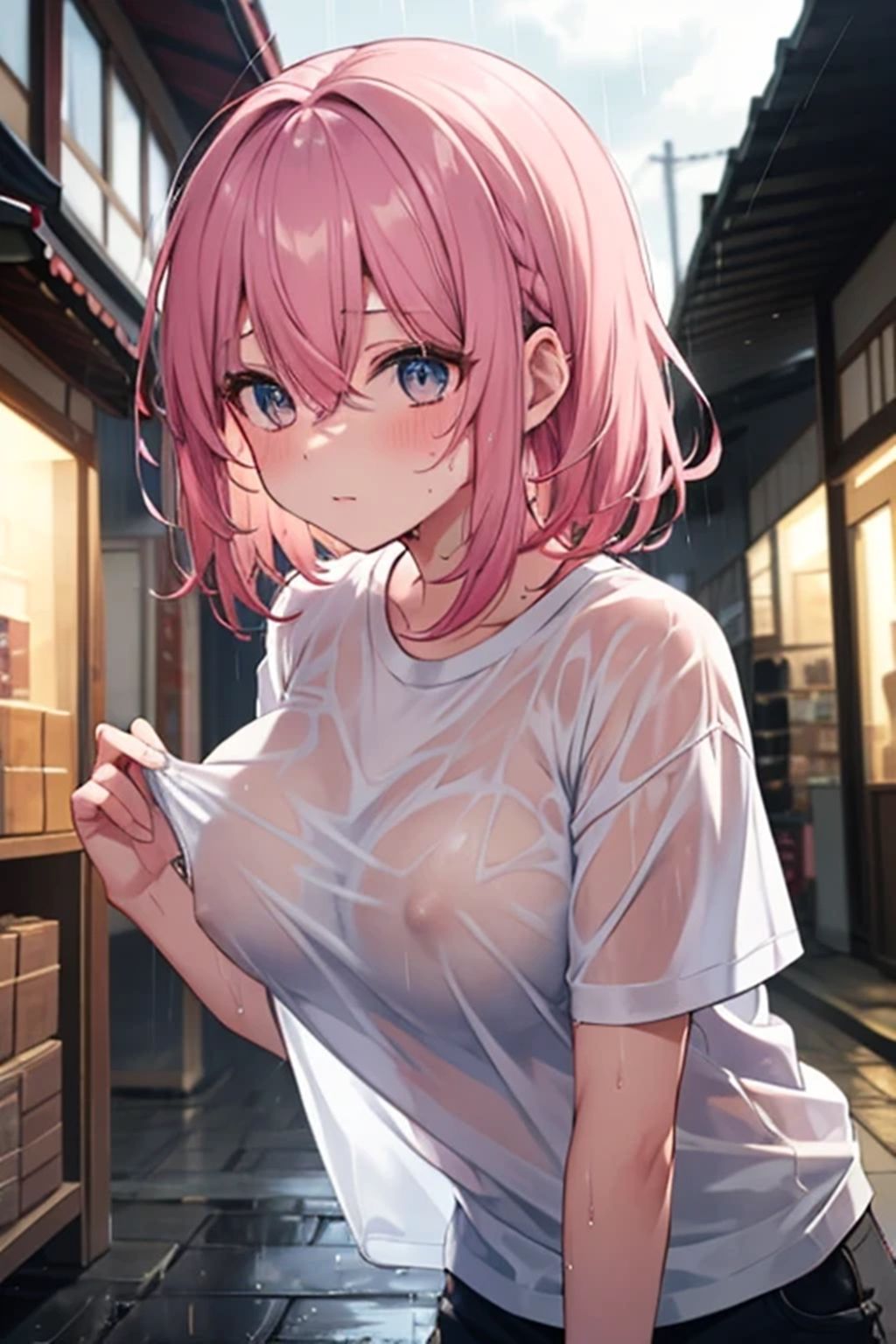 雨やどり〜あのー、乳首透けちゃってますよ?〜 - サンプル画像 4