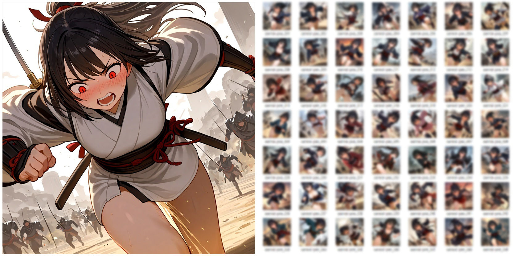 サムライ少女が戦場でお漏らししたりしてるだけのCG集 - サンプル画像 5