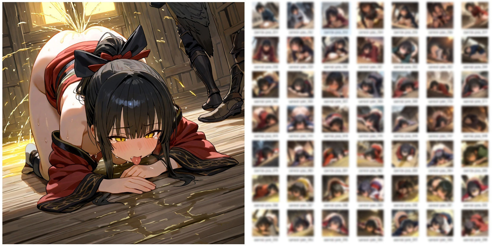 サムライ少女が戦場でお漏らししたりしてるだけのCG集 - サンプル画像 8