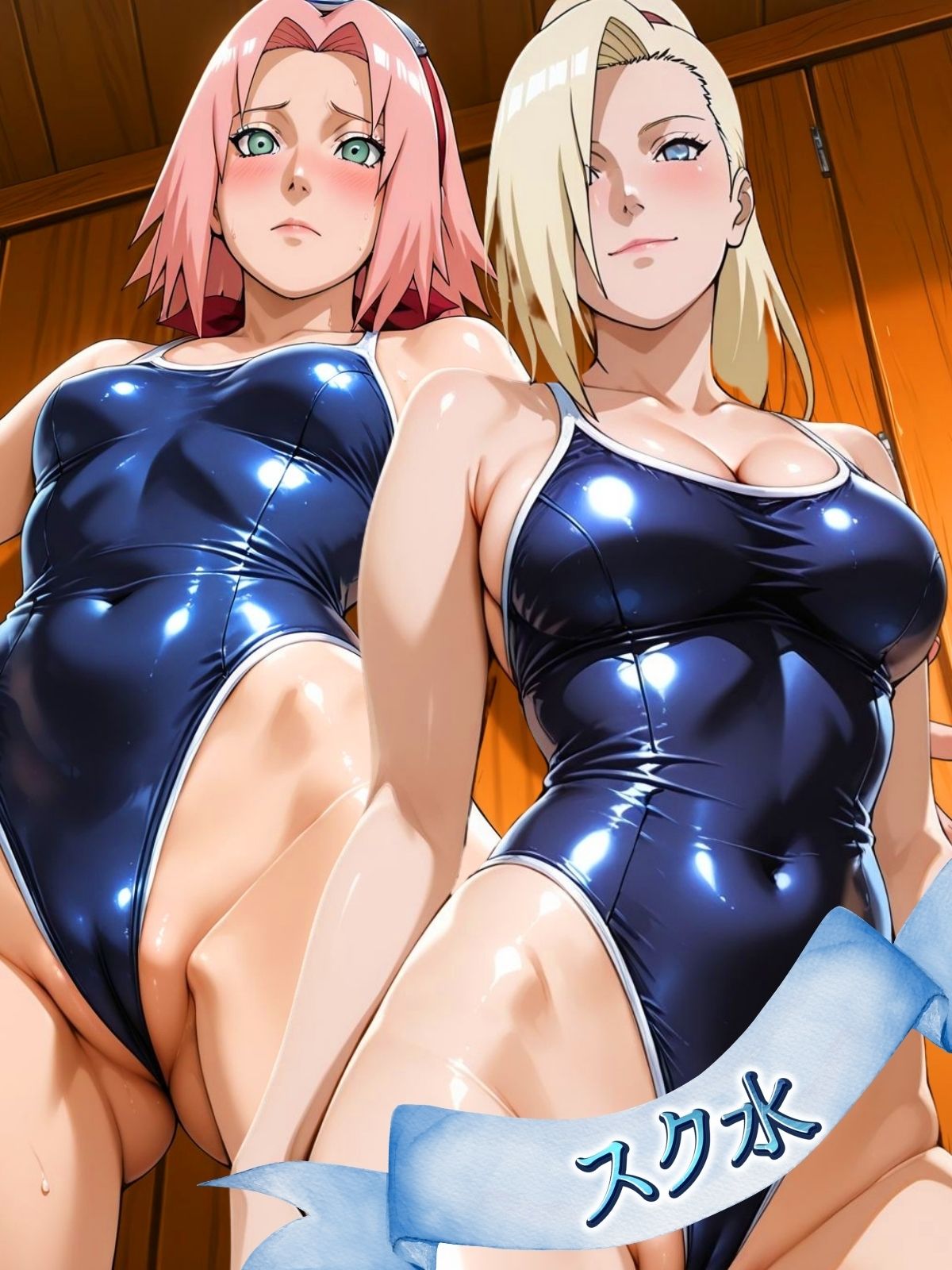 フェチ極!スク水&ブルマヒロインズ 忍編 - サンプル画像 1