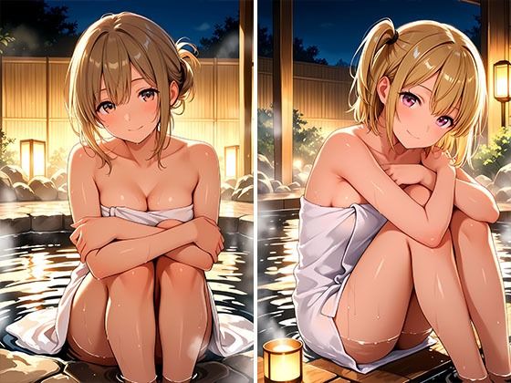 4Kイラスト 秘境温泉宿 秘密のえっちな混浴サービス - サンプル画像 2