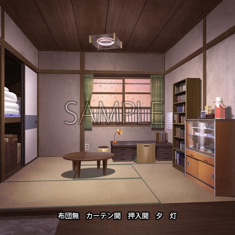 背景素材 昭和っぽい四畳半アパート - サンプル画像 2