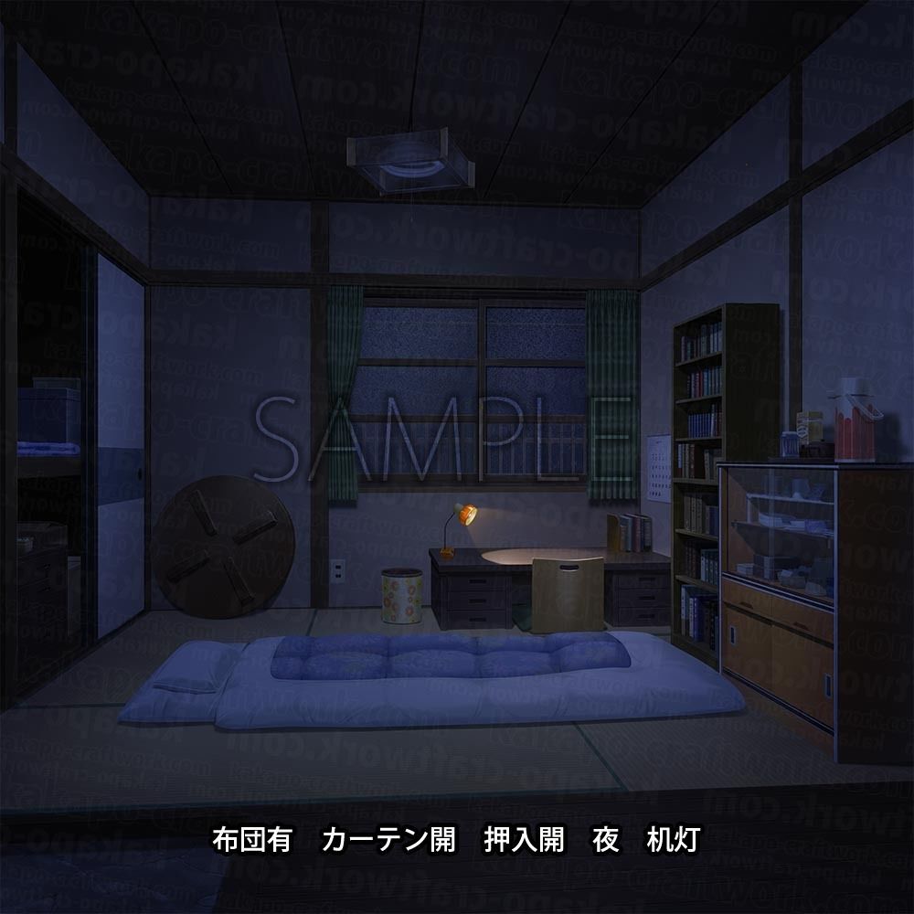 背景素材 昭和っぽい四畳半アパート - サンプル画像 3