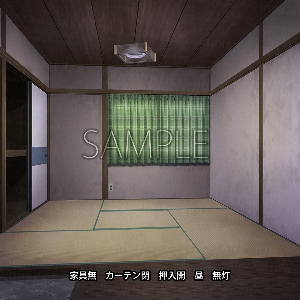背景素材 昭和っぽい四畳半アパート - サンプル画像 4