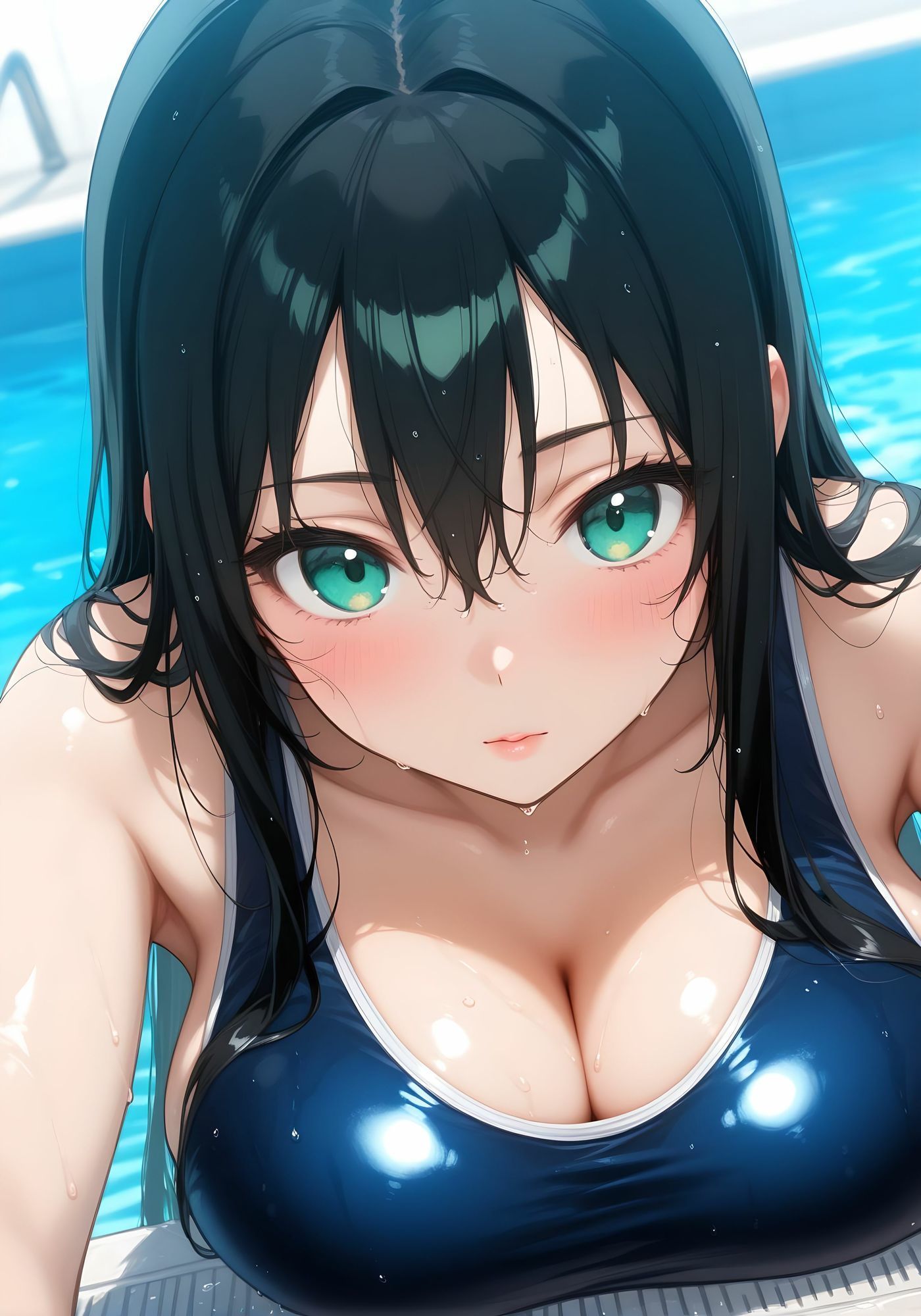スク水の奥で揺れる気持ち プールで出逢った無垢な誘惑 - サンプル画像 1