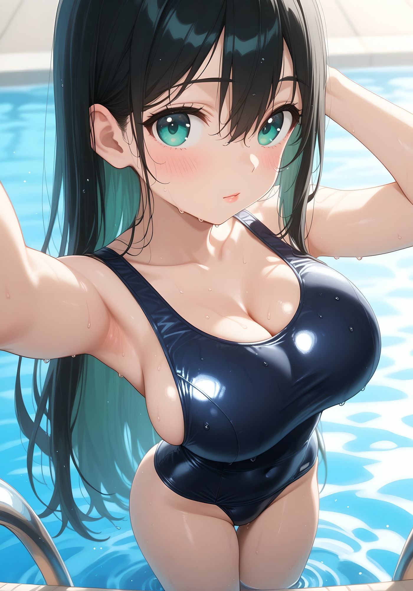 スク水の奥で揺れる気持ち プールで出逢った無垢な誘惑 - サンプル画像 2