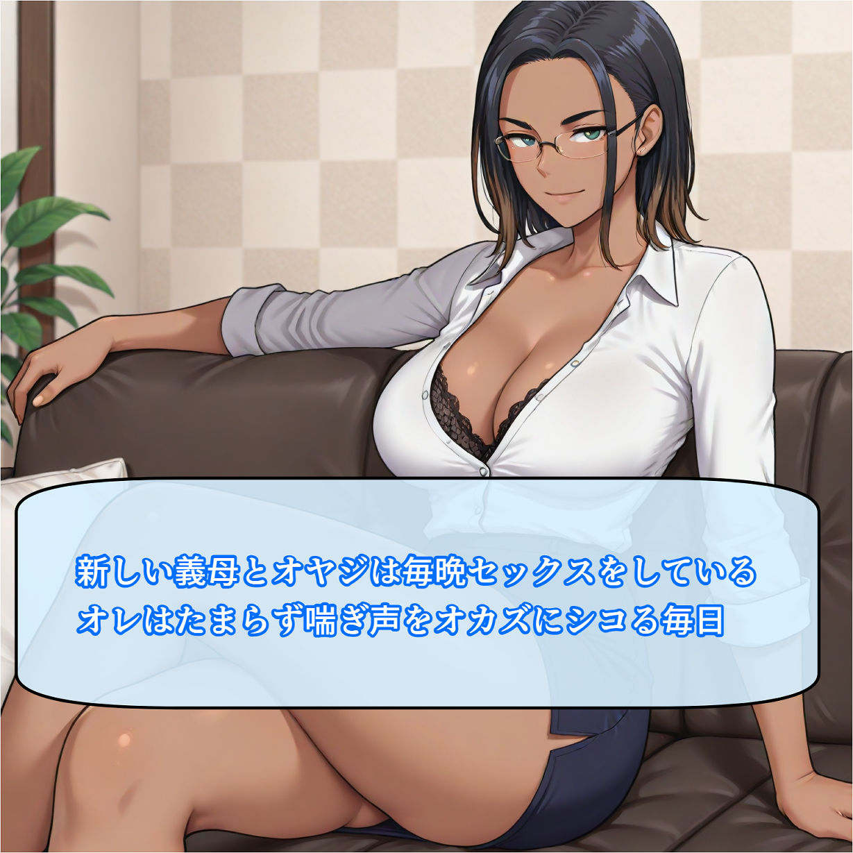 ドスケベ褐色義母〜新しい義母の喘ぎ声にムラムラしてたらセックスする流れになった件〜 - サンプル画像 2