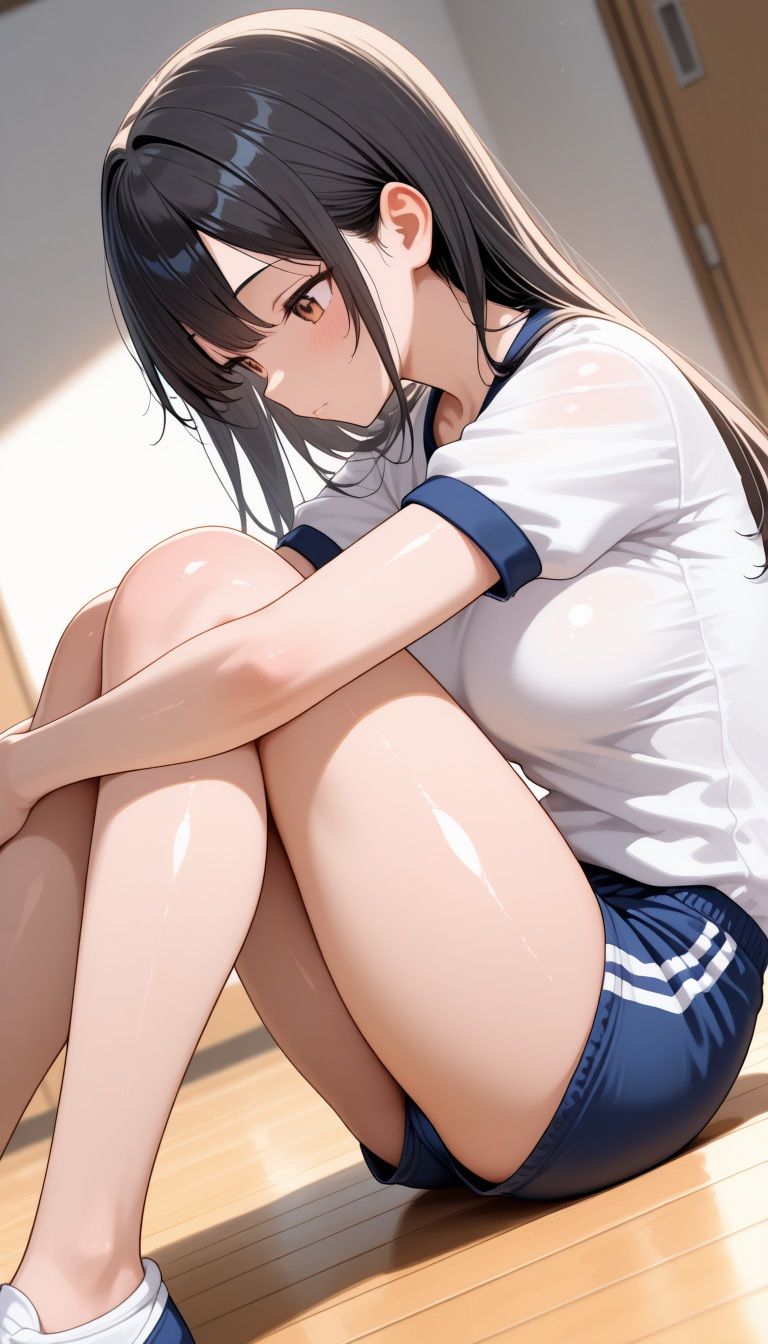 黒髪ロング体操服JK(500枚) - サンプル画像 2