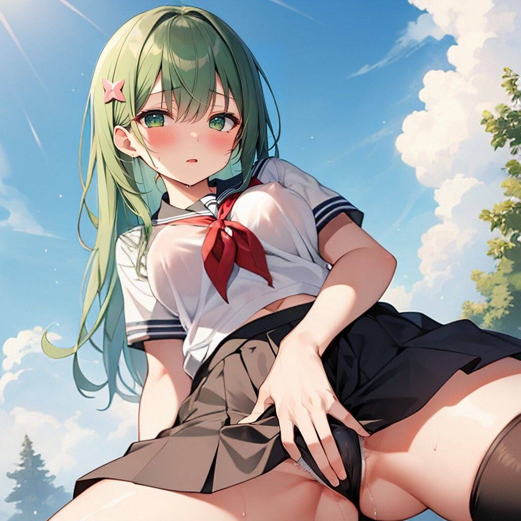 自慰な制服娘さん - サンプル画像 4