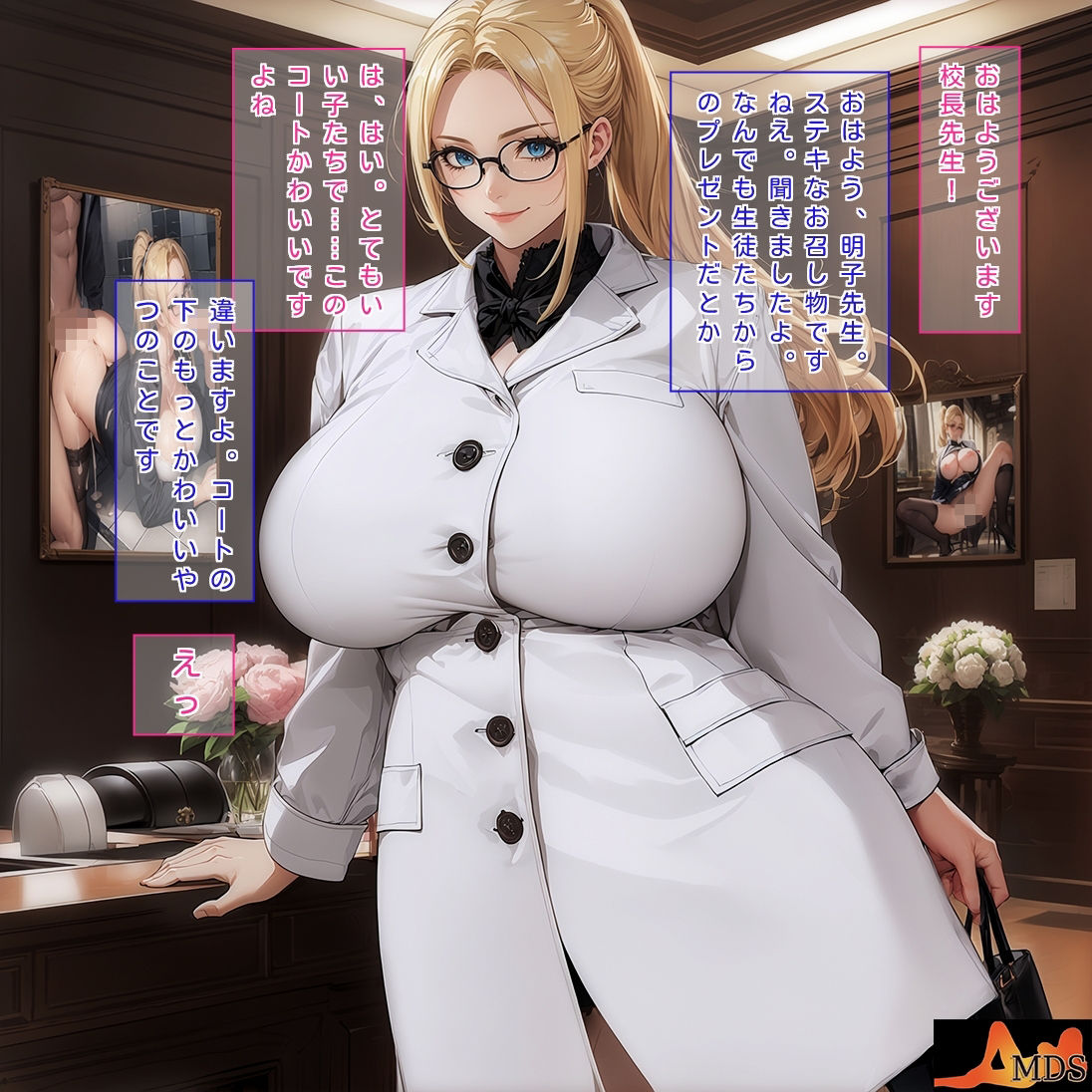 どスケベ爆乳ブロンド女教師・明子さんが肉便器になるまで - サンプル画像 3