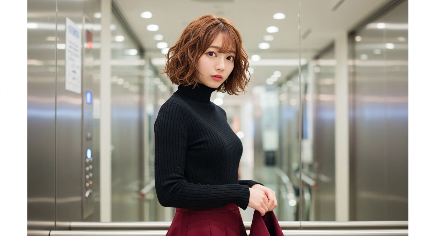 彼女が魅せる視線、その先は… 〜20代お洒落女子の『秘密の捲り』コレクション(生成プロンプト同梱)〜 - サンプル画像 1