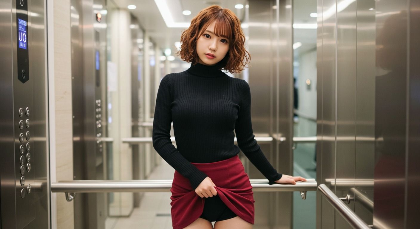 彼女が魅せる視線、その先は… 〜20代お洒落女子の『秘密の捲り』コレクション(生成プロンプト同梱)〜 - サンプル画像 2