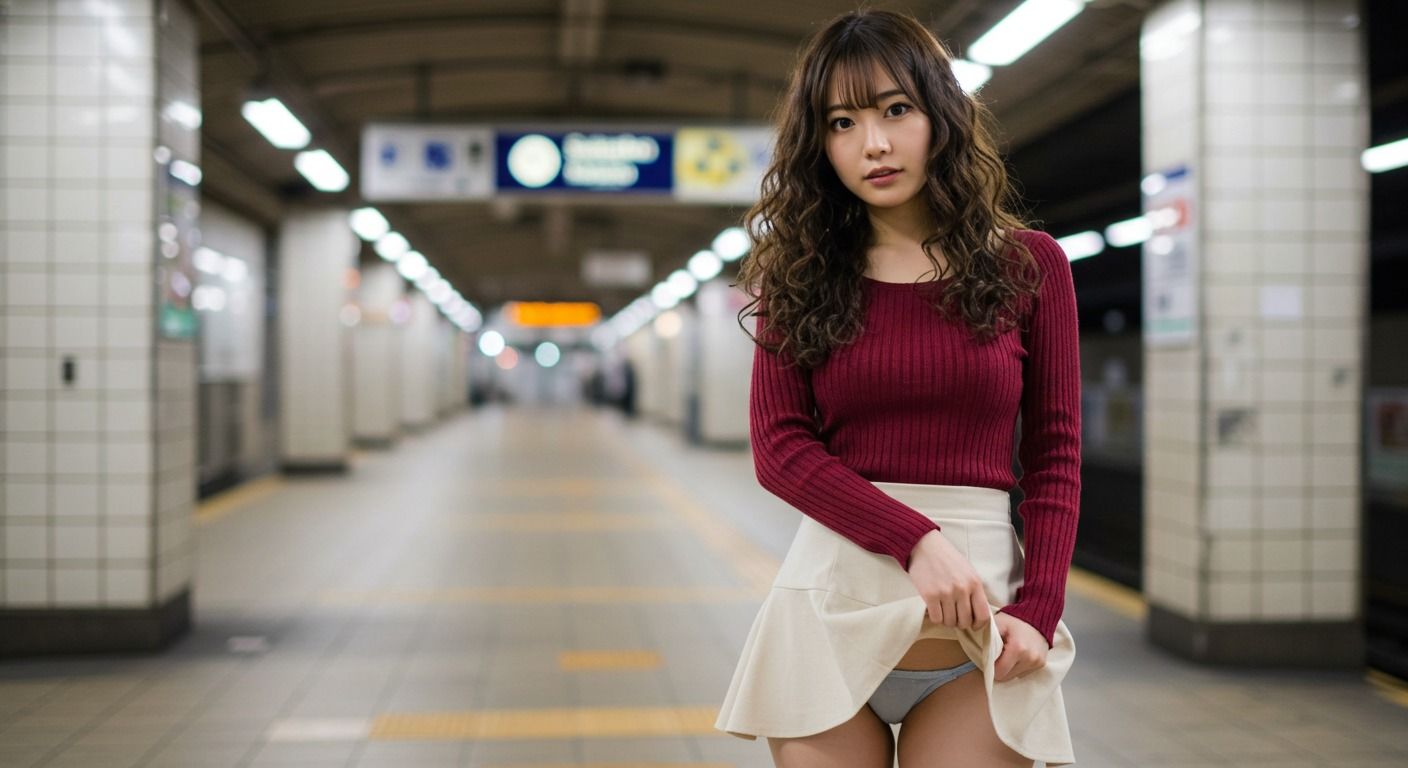 彼女が魅せる視線、その先は… 〜20代お洒落女子の『秘密の捲り』コレクション(生成プロンプト同梱)〜 - サンプル画像 5
