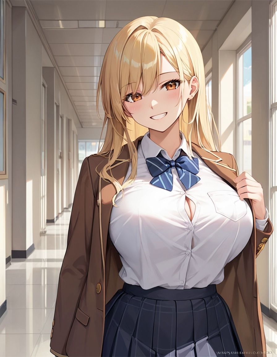 大嫌いな先生に生ハメされた爆乳女子校生 - サンプル画像 1