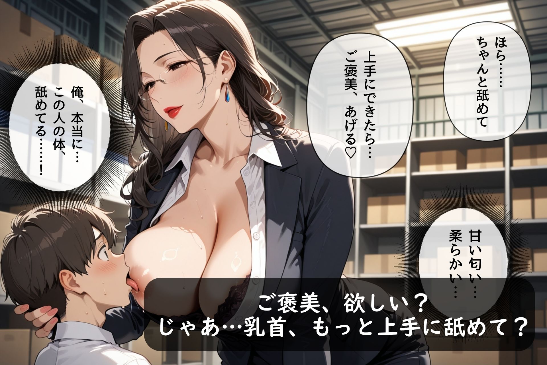 毎日チラつく胸元に惑わされ、欲望に沈んだあの日。理性崩壊、快楽懐妊 - サンプル画像 3