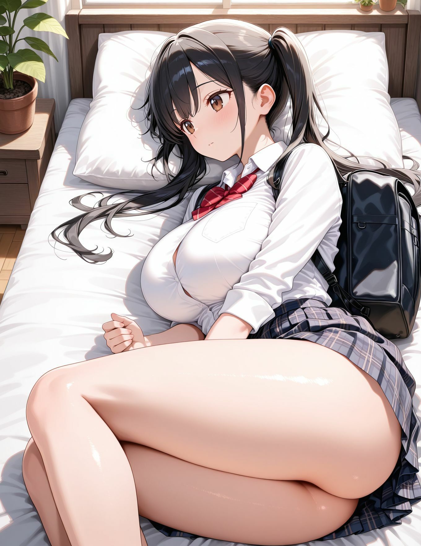 女子校のHカップ黒タイツ生徒 学園祭で知り合い中出ししまくり - サンプル画像 5