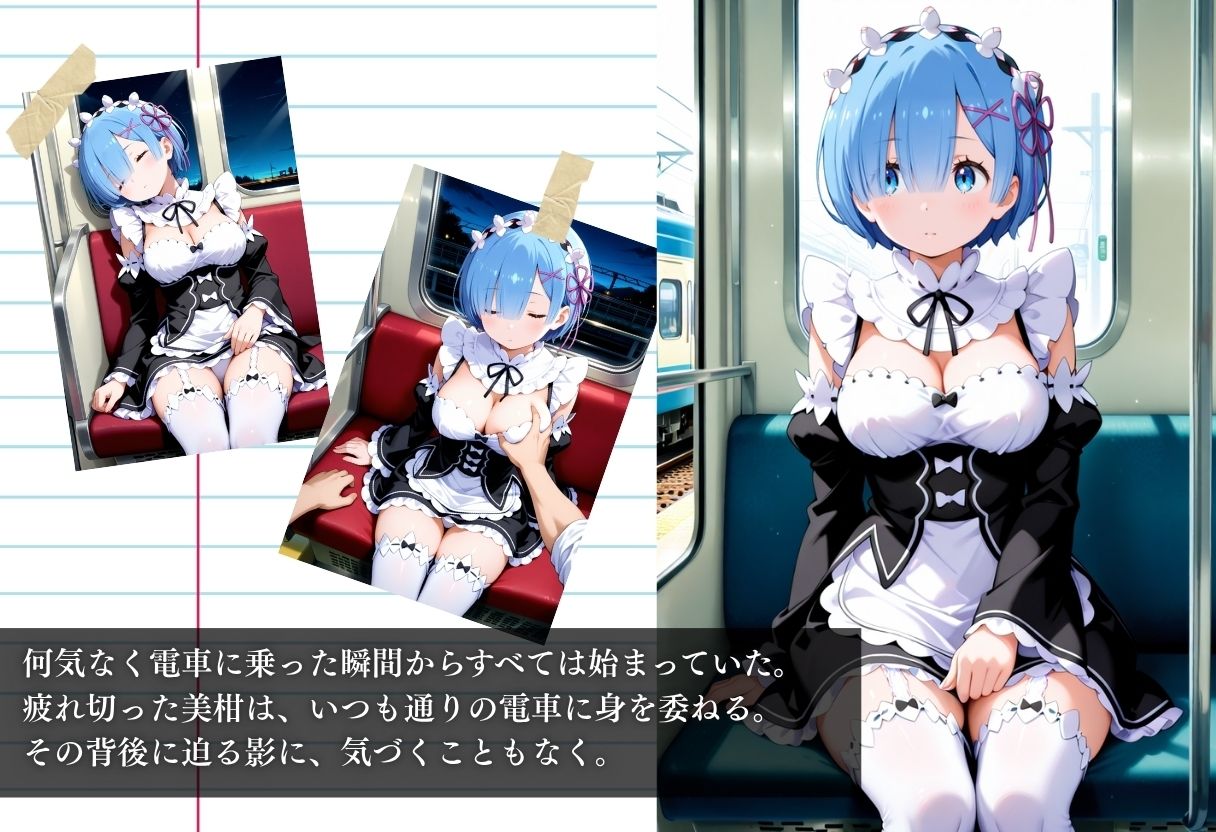 痴●電車NTR レム 痴●常習の男に犯●れ孕ませられる - サンプル画像 1
