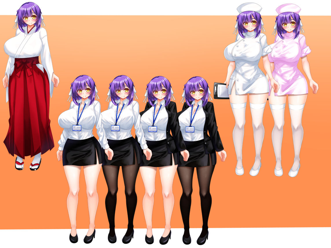 立ち絵素材 制服の女の子 HCGセット2 - サンプル画像 7