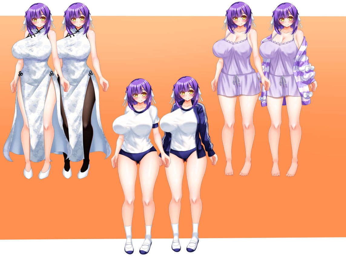 立ち絵素材 制服の女の子 HCGセット2 - サンプル画像 8