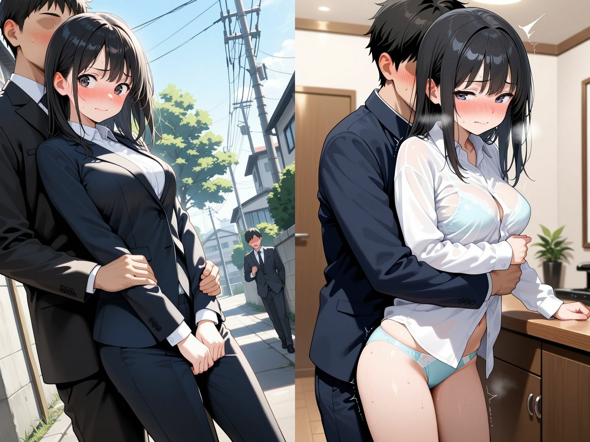 女子校生 美乳の彼女を乱交NTR!〜羞恥・屈辱の集団レ〇プ!〜 - サンプル画像 1