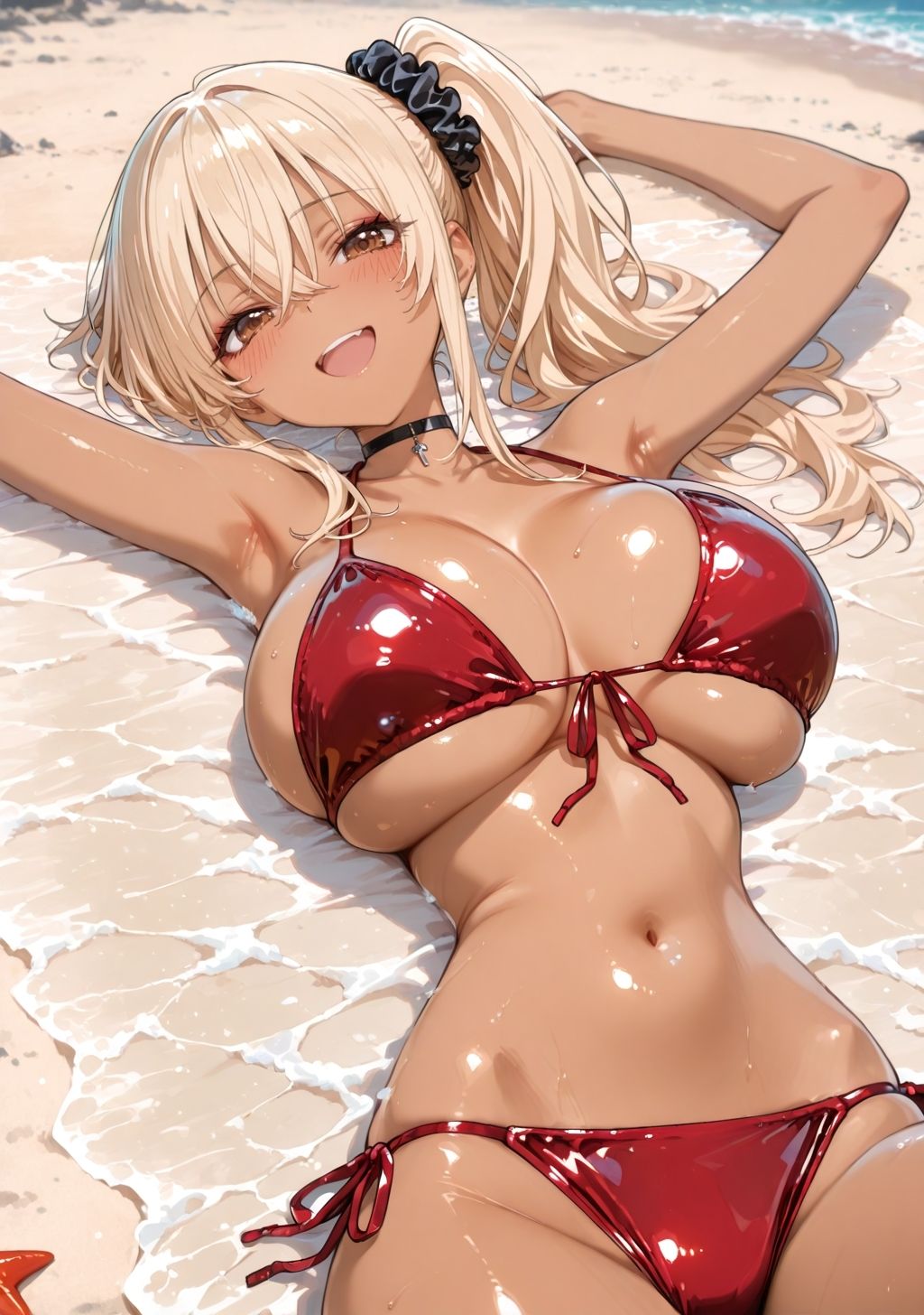 デカパイ黒ギャルちゃんとコスプレいちゃらぶえっちできる本 - サンプル画像 1