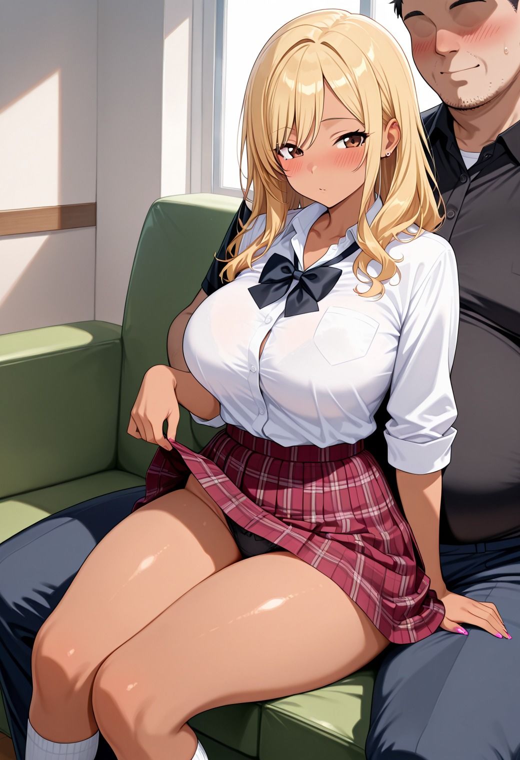 きもおじチンポに雌堕ち 犯●れ孕む爆乳ギャル - サンプル画像 1