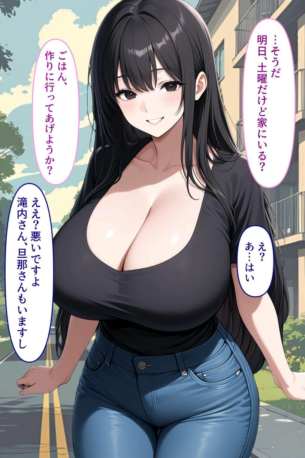隣のJカップ爆乳人妻を寝取ってラブラブ同棲性活 - サンプル画像 1