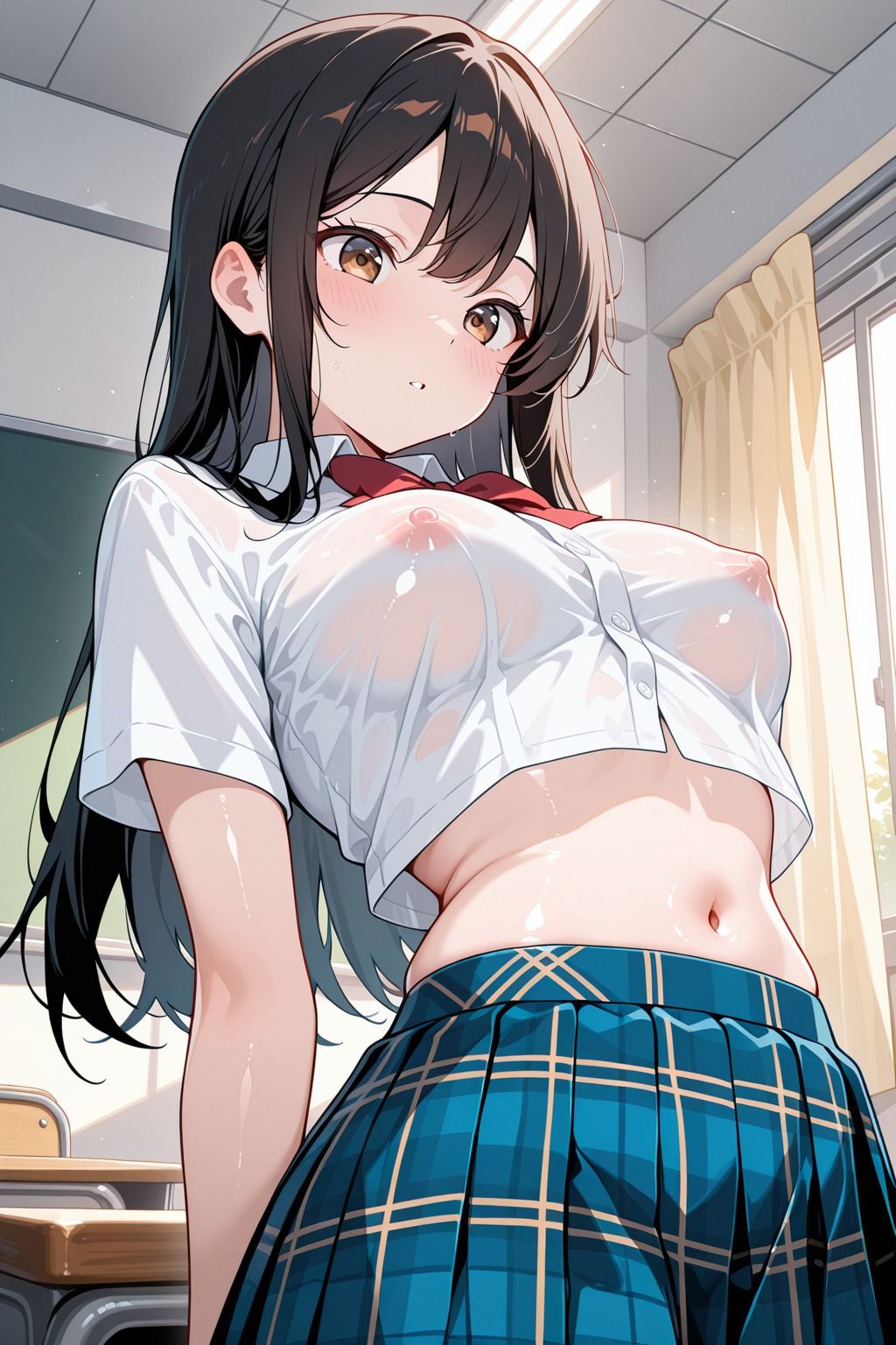 放課後中出し 犯●れる女子校生 - サンプル画像 1