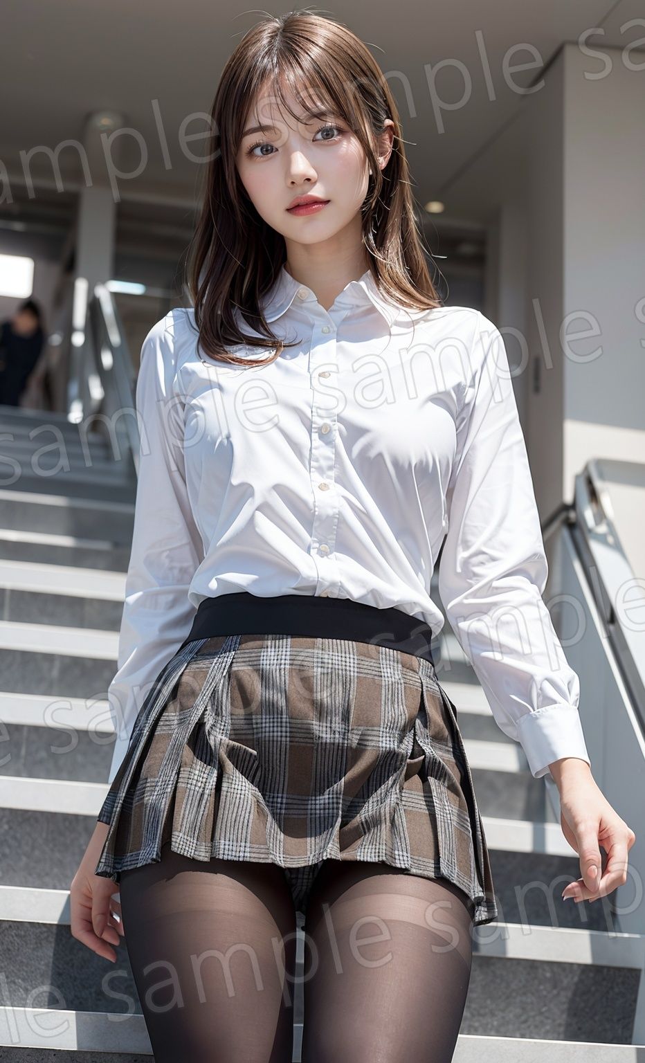 AIグラビア vol.05 かわいい彼女の働く姿 - サンプル画像 2